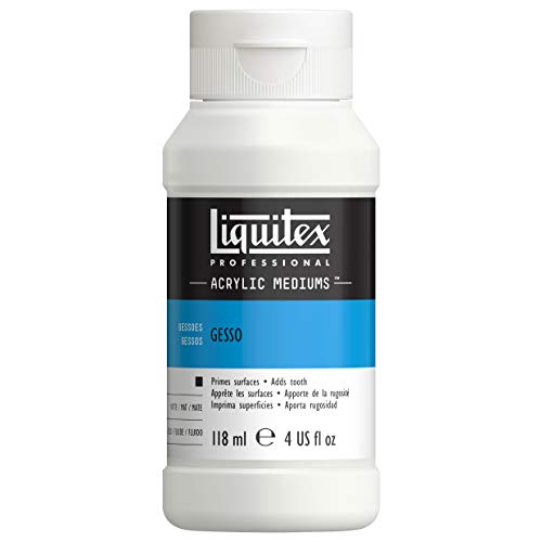 Liquitex 5304 Professional Gesso, Grundierung für Acrylfarben, licht und alterungsbeständiger Primer, gebrauchsfertig - 118ml Flasche, weiß von Liquitex