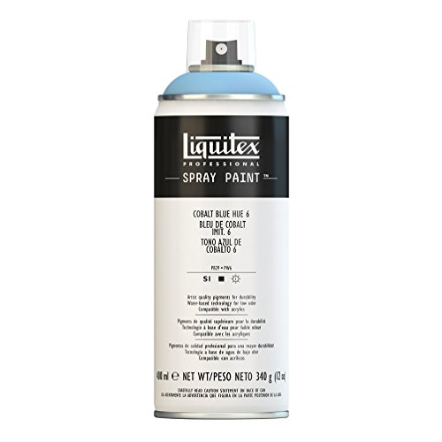 Liquitex Professional Spray Paint - Acrylfarbe, Farbspray auf Wasserbasis, lichtecht, 400 ml - Kobaltblau Imit. Nr. 6, 400ml Acrylspray von Liquitex