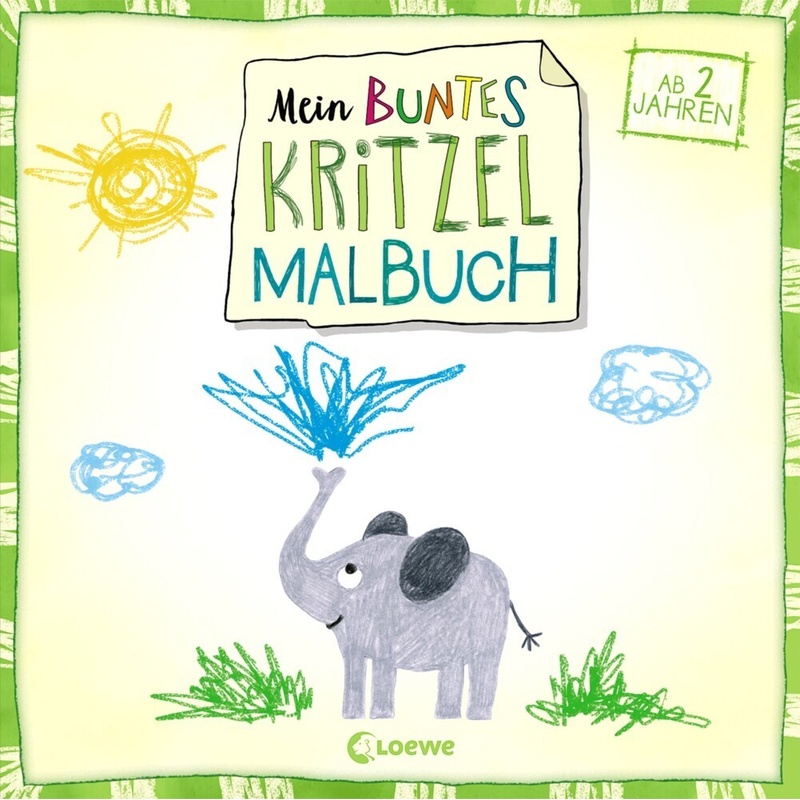 Mein Buntes Kritzel-Malbuch (Elefant) - Norbert Pautner, Kartoniert (TB) von Loewe