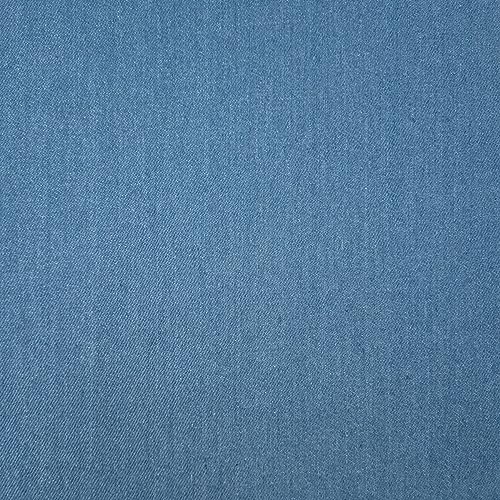 Jeansstoff hellblau, vorgewaschen, gebleicht (9,3 oz), Breite: ca. 1,53 m, Meterware per 0,5 m von MOORE DENIM