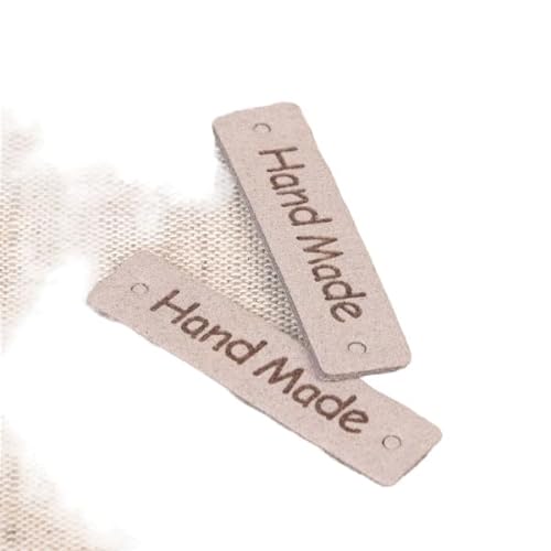 5 Etiketten "Handmade", 40 x 10 mm, grau von MYMERCERIE