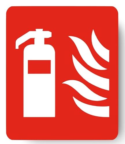 Feuerlöscher-Schild, ISO-konform, Rot von NorthByNorthEast