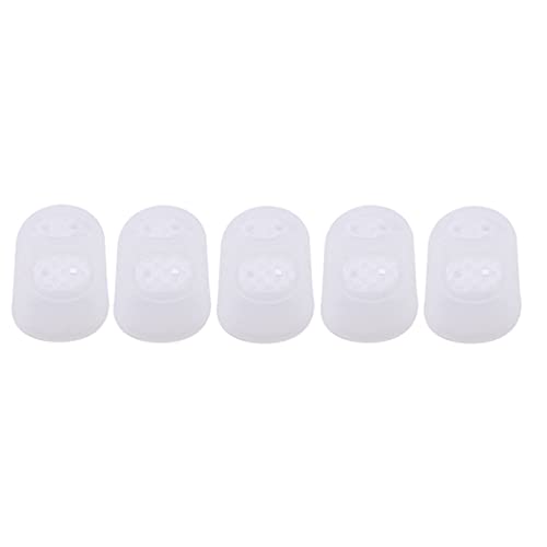 OAIEU 5 Stück Silikon-Fingerschutz-Abdeckungen, rutschfeste Fingerhut-Griffe Für Handnähen, Geldzählen, Papierkram (Weiß) von OAIEU