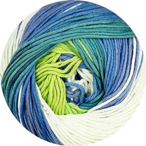 Wolle mit Farbverlauf Online Linie 491 Bellovero color 105, Baumwollmischgarn mit Farbverlauf zum Stricken oder Häkeln, 100g von ONline Garne
