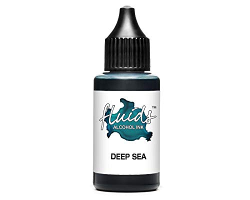 Octopus 30ml Fluids Alcohol Ink Deep Sea, Alkoholtinte für Fluid Art und Resin, blau von Octopus