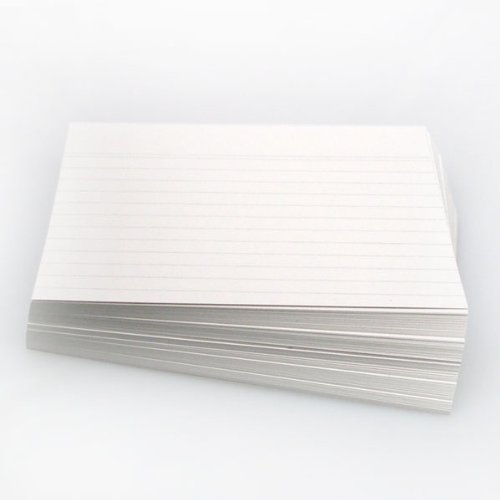Office Line Karteikarten, weiß, 190 g, DIN A5, 100 Stück, liniert, Art.Nr.: 770291 von Tuyeho