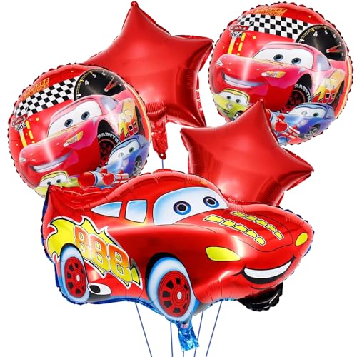 Cars Geburtstagsdeko, Cars Deko, Folienballon Cars, Auto Folienballons 5 Pcs, PQKL-party Cars Geburtstagsdekorationen, Cars Deko Geburtstag Auto, für Kinder Jungen Geburtstag Party von PQKL-party