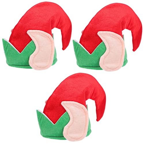 PRETYZOOM 3st Weihnachtselfenmütze Diadema Para Hombre Jungenhut Weihnachtsmütze Stirnbänder Für Männer Kinderkostüme Requisiten Für Weihnachtskostüme Weihnachtsbaum Plüschstoff Kindermütze von PRETYZOOM