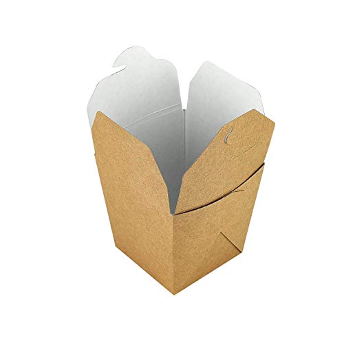 Pack & Cup Asia-Box Wok - Bio Döner-Box aus Karton - Pappschachtel für Fingerfood to go - Umweltfreundliche Einweg Lunch Box - Take Away Behälter - 700 ml 360 Stück von Pack & Cup