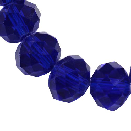 Tschechische Kristall Glas Perlen CZ Böhmische Facettierte Rondelle Glasperlen 4/6/8/10 mm (Royal Blau, 6x4 mm) von Perlin