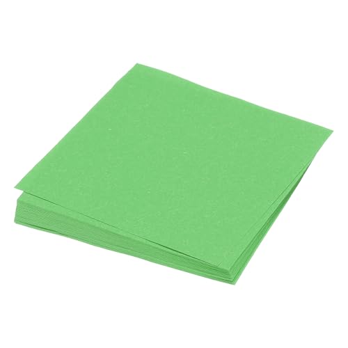 QUARKZMAN 50 Blatt Origami-Papier beidseitig grün 13 x 13 cm 70 g/m² quadratische Faltblätter für Kunsthandwerk, Anfänger, Geschenkdekoration von QUARKZMAN