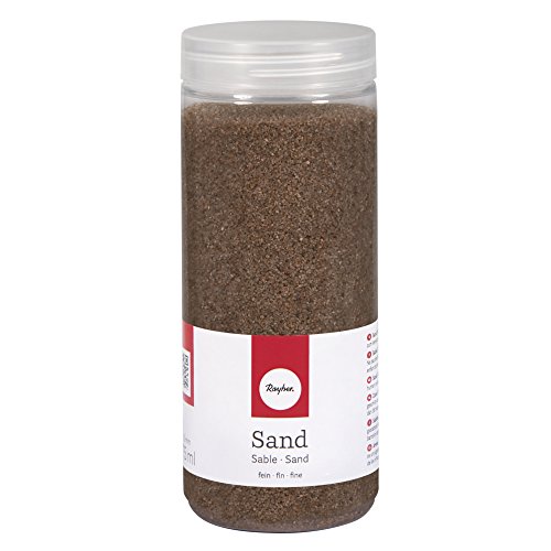 Rayher 39339546 Sand, fein, 0,1-0,5mm, Dose 475ml, mokka von Rayher