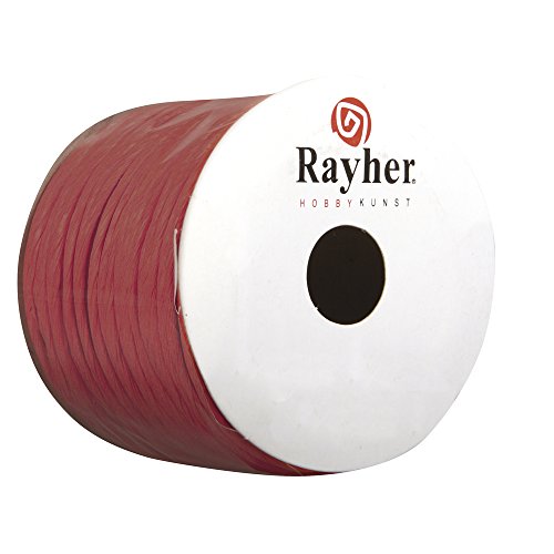 RAYHER HOBBY Rayher 5116018 Papierkordel mit Draht, 2 mm, Rolle 25 m, rot von Rayher