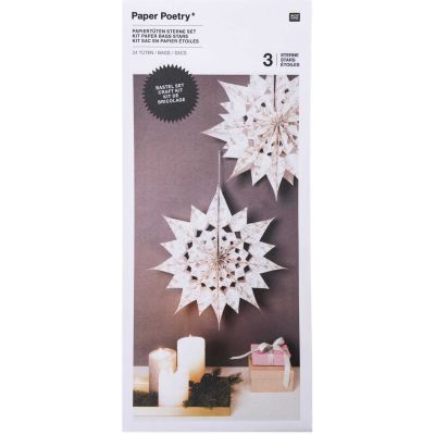 Paper Poetry Bastelset Papiertüten-Sterne Jolly Christmas groß von Rico Design