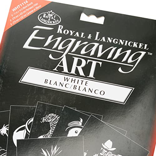 Royal & Langnickel WHT-1114 - Engraving Art/Kratzbilder, 11 x 14 Zoll, 6 Stück, Blank, weiß von Royal & Langnickel