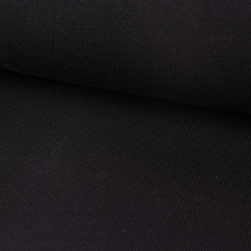 SCHÖNER LEBEN. Strickstoff Baumwollstrick Bekleidungsstoff schwarz 1,60m Breite von SCHÖNER LEBEN.