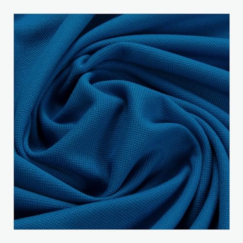 Stoff am Stück 0,5 Meter Stoff Baumwolle Piqué Jersey blau dehnbar weich Reine Baumwolle Pique von STOFFAMSTÜCK