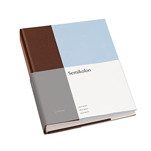 Semikolon 366717 Foto-Album Medium Cutting Edge – 21,1x25,5 cm, 80 Seiten cremeweiß, für 160 Fotos – pecan ice von Semikolon