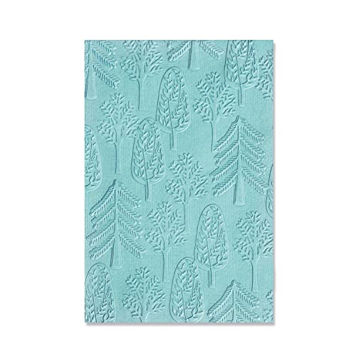 Sizzix Mehrstufige Textured Impressions Prägeschablone Forest von Jennifer Ogborn | 666035 | Kapitel 4 2022 Emboss, Papier, Grey, One Size von Sizzix
