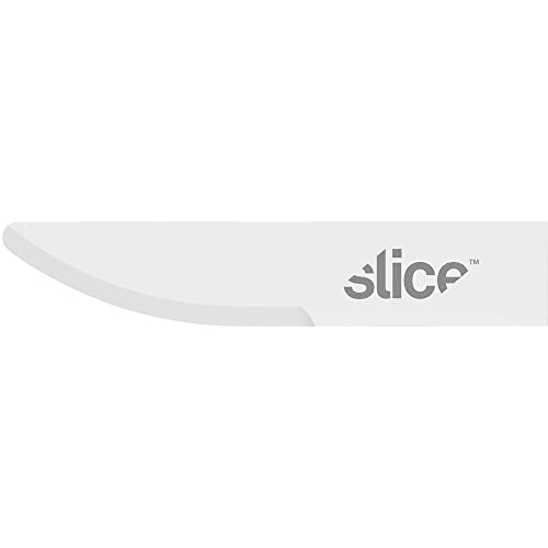 Slice 10520 | Bastelklingen für Slice Bastelmesser - gebogene Kante, abgerundete Spitze, 4 Stück | Patentierter Schliff, Ideal für präzises Schneiden von Slice