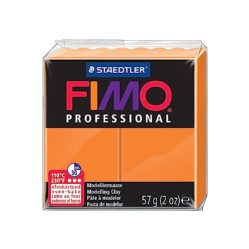 Staedtler Fimo EF8005-4 Fimo Professional Soft Polymer Clay 56,7 g, Orange von Staedtler