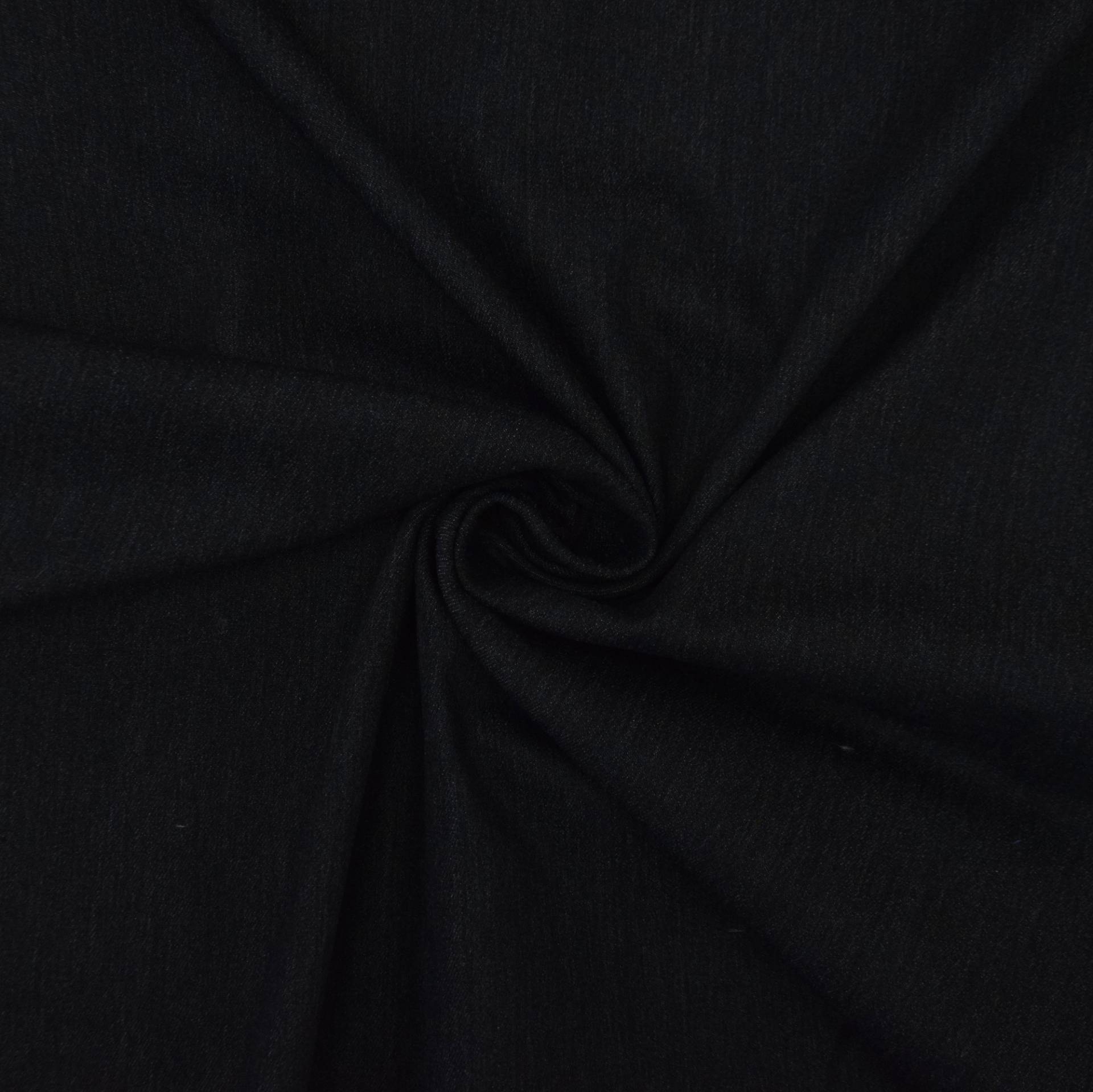 Stretch-Jeansstoff Uni, schwarz von Stoffe Hemmers