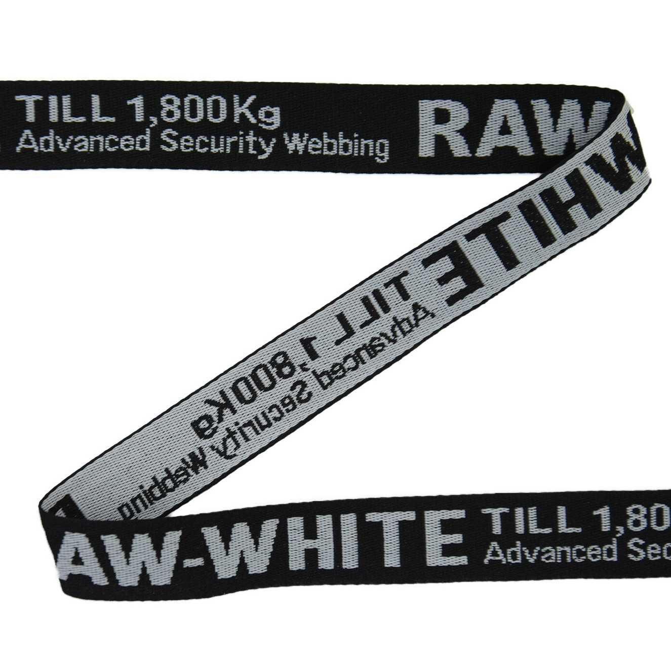 Webband Raw-White, schwarz von Stoffe Hemmers