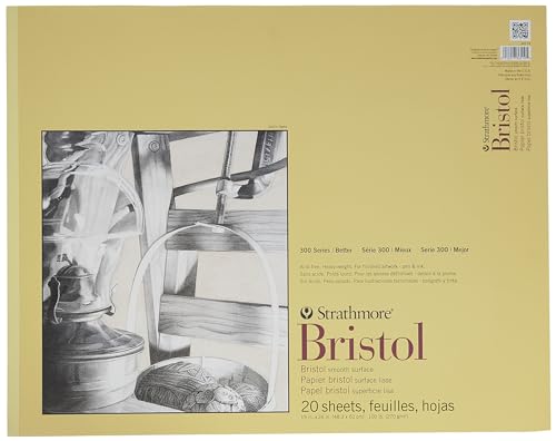 Strathmore 300er-Serie Bristol Smooth Pad, Papier, Bandgebunden, 19"x24", 20 von Strathmore