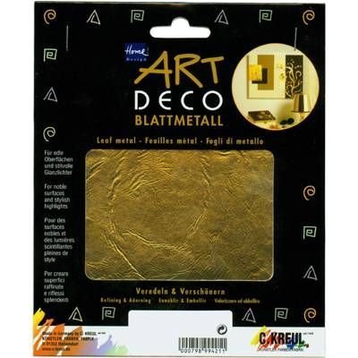 Art Deco BLATTMETALL (Gold / 6 Blatt) 140x140 mm von TEXTIMO
