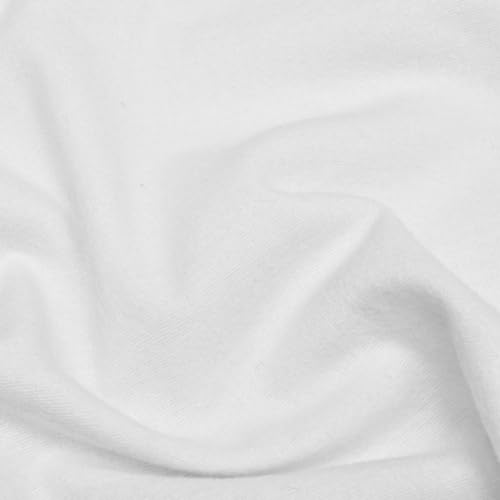 Textrend - Einfarbiger Flanellstoff - Antiallergisch - Textil 1x1,60m - Meterware - Schneidern (Weiß) von TEXTREND