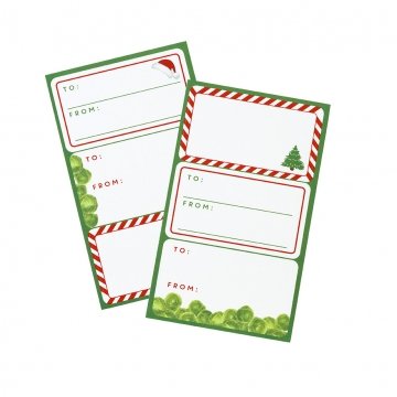 Talking Tables Botanical Weihnachten Sprout Geschenkpapier Etiketten für Weihnachten Geschenke und Dekorationen, (30-Pack) von Talking Tables
