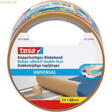 Tesa Klebeband Universal doppelseitig 5mx50mm von Tesa