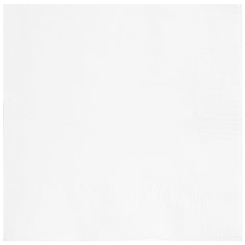 Unique 80232 Papierservietten – 16,5 cm – Weiße Farbe – 50 (1 Stück), White, Large Napkins von Unique