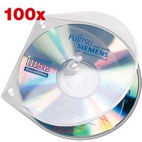 VELOFLEX 1er CD-/DVD-Hüllen VELOBOX transparent, 100 St. von VELOFLEX