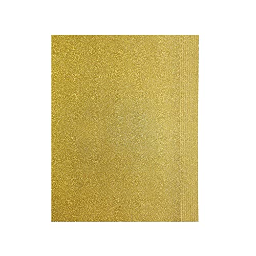 Goldfarbene Glitzerkarten, 250 g/m², A4, 10 Blatt, buntes Papier, Bastelpapier, funkelndes Papier für Kunstarbeiten, Party-Dekoration (Gold 10 Blatt) von Vrandu