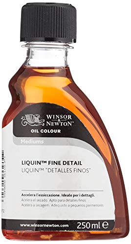 Winsor & Newton 3039752 Ölmalmittel, Liquin Fin Detail, 250 ml Flasche, flüssiges Glanzmedium auf Alkydbasis, ideal für feine Detailarbeiten, sorgt für eine glatte Oberfläche ohne Pinselstrich von Winsor & Newton