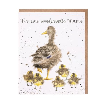 Wrendale - GOC035 - Grußkarte, Doppelkarte mit Umschlag, Enten, Für eine wundervolle Mama, 17cm x 14cm von Wrendale Designs