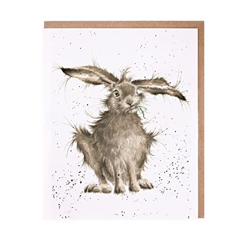 Wrendale - ACS052 - Grußkarte, Doppelkarte mit Umschlag, hare brained, Hase, The Country Set Karte, 17cm x 12,5cm von Wrendale Designs