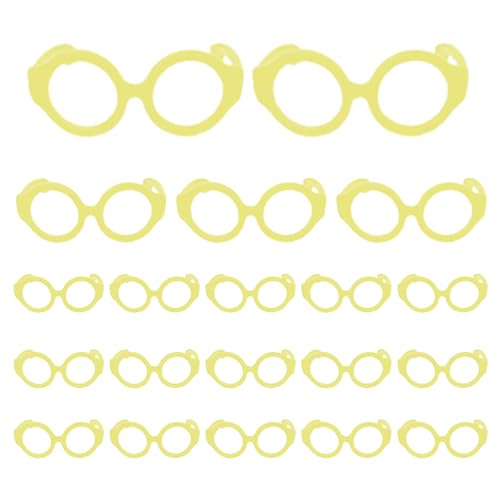 Xujuika Puppenbrillen,Puppenbrillen - Linsenlose Puppen-Anziehbrille - 20 Stück kleine Brillen, Puppenbrillen, Puppen-Anzieh-Requisiten, Puppen-Kostüm-Zubehör von Xujuika