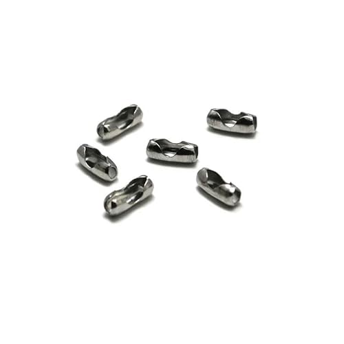 1 Packungen/Los 1,5–10 mm Edelstahl-Perlen-Kugelkette für Halskettenketten DIY-Anhänger Keychians Schmuckherstellungszubehör-1101-4 mm Verschluss von YAGNYUOG