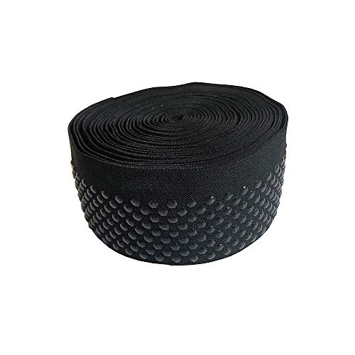 Elastisches Klebeband, gepunktet, Silikon-Rückseite, elastisch, rutschfest, für Kleidung und Unterwäsche, Zubehör, 4,5 m pro Rolle (schwarz, 5 cm) von YZ