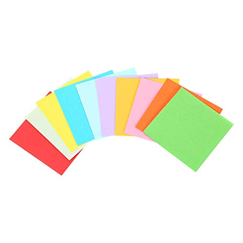 Origami-Papier Doppelseitige Farbe, Origami-Faltpapier 520 Blatt, 10 Origami-Viereckpapier für Bastelzwecke in lebendigen Farben, 7 x 7 cm, beidseitig farbgleich von Yosoo Health Gear