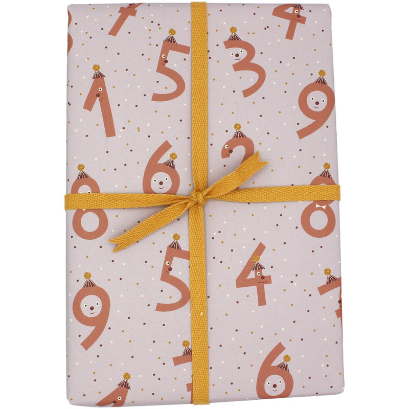 Geschenkpapier Zahlen (50X70) 3Er Set In Flieder von ava&yves