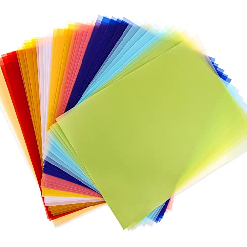 Farbiges Pergamentpapier, 21,6 x 28,9 cm, cridoz 9 Farben, transparentes transparentes Pergamentpapier, durchscheinendes Transparentpapier, bedruckbares Pergamentpapier, Zeichenblätter zum Bedrucken, von cridoz