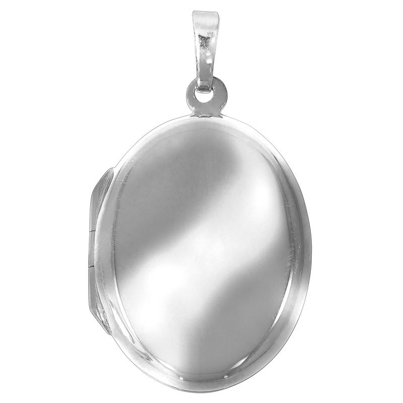 F Medaillon 925/- Sterling Silber 2,9Cm Glänzend von f