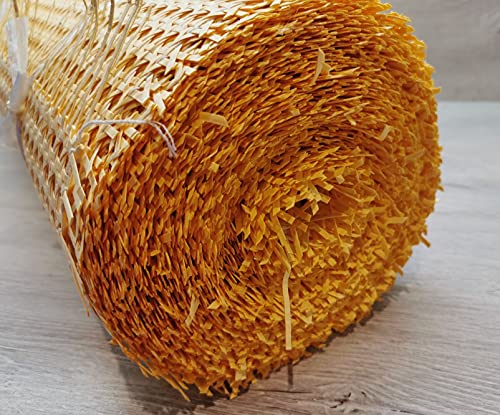 fitalia Papiergewebe, honigfarbig gelblich, Wiener Geflecht, Wabengeflecht 70 cm, beizbar und lackierbar; von fitalia