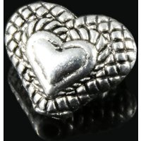 Metallperlen, Herz, 9,5 x 11,6 mm, 5 Stück von inwaria