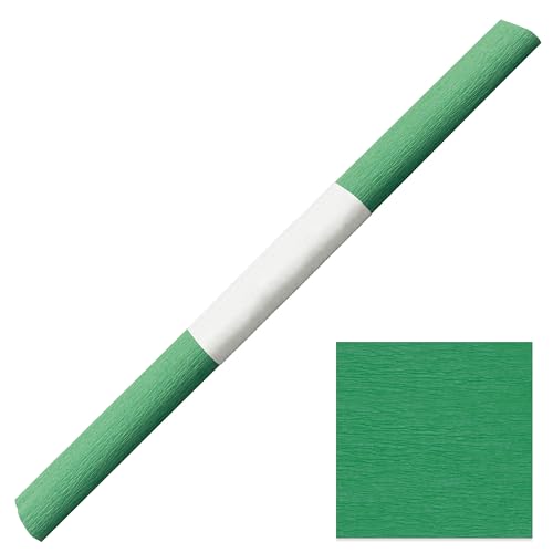 Krepppapier wasserfest 50x250cm - 1 Rolle farbfest Färbt nicht ab bei Kontakt mit Wasser (hellgrün) von itenga