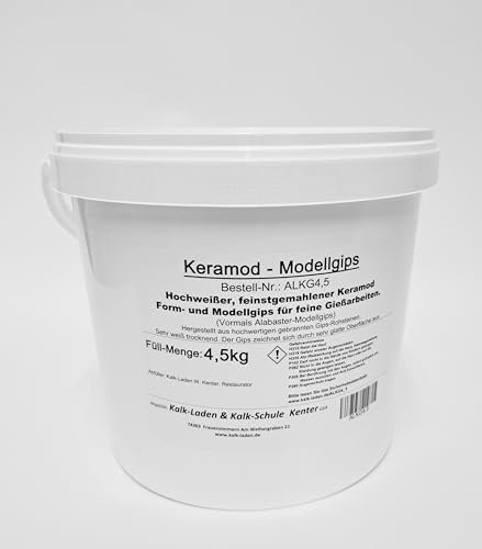 Keramod Modellgips (Alabastergleich). Formen-Gießen-Modellieren. Feinstgemahlen, hochweiß. 4,5kg von kls
