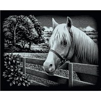 Kratzbild "Mein Pferd", Silber von Silber